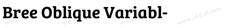 Bree Oblique Variabl字体转换